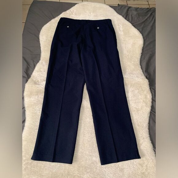 Footjoy Pants Mens 36 x 32 Golf Chino Flat Front‎ Stretch Navy Blue - Picture 2 of 6